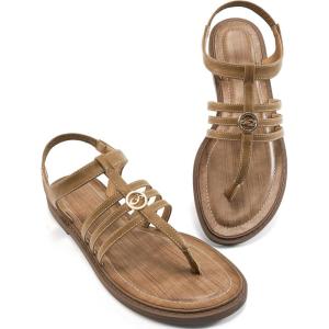 image:imageEcetana Womens Flat Sandals for Women Dressy Summer Comfortable TStrap Thong Shoes Beach Walking Sandals
