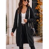 image:imageDUOYANGJIASHA Womens Zip Up Hoodies Long Fleece Sweatshirt with PocketsBlack
