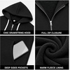 image:imageDUOYANGJIASHA Womens Zip Up Hoodies Long Fleece Sweatshirt with PocketsBlack
