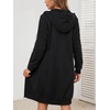 image:imageDUOYANGJIASHA Womens Zip Up Hoodies Long Fleece Sweatshirt with PocketsBlack