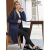 image:imageDUOYANGJIASHA Womens Zip Up Hoodies Long Fleece Sweatshirt with PocketsBlue