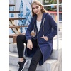 image:imageDUOYANGJIASHA Womens Zip Up Hoodies Long Fleece Sweatshirt with PocketsBlue