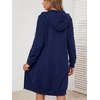 image:imageDUOYANGJIASHA Womens Zip Up Hoodies Long Fleece Sweatshirt with PocketsBlue