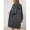 image:imageDUOYANGJIASHA Womens Zip Up Hoodies Long Fleece Sweatshirt with PocketsDark Grey