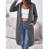 image:imageDUOYANGJIASHA Womens Zip Up Hoodies Long Fleece Sweatshirt with PocketsDark Grey