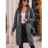 image:imageDUOYANGJIASHA Womens Zip Up Hoodies Long Fleece Sweatshirt with PocketsDark Grey