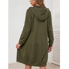 image:imageDUOYANGJIASHA Womens Zip Up Hoodies Long Fleece Sweatshirt with PocketsGreen
