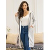 image:imageDUOYANGJIASHA Womens Zip Up Hoodies Long Fleece Sweatshirt with PocketsGrey