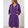 image:imageDUOYANGJIASHA Womens Zip Up Hoodies Long Fleece Sweatshirt with PocketsPurple