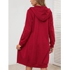 image:imageDUOYANGJIASHA Womens Zip Up Hoodies Long Fleece Sweatshirt with PocketsRed